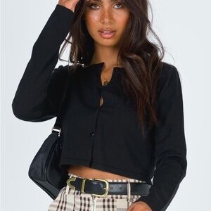 Princess Polly Lioness Cher cropped cardigan top